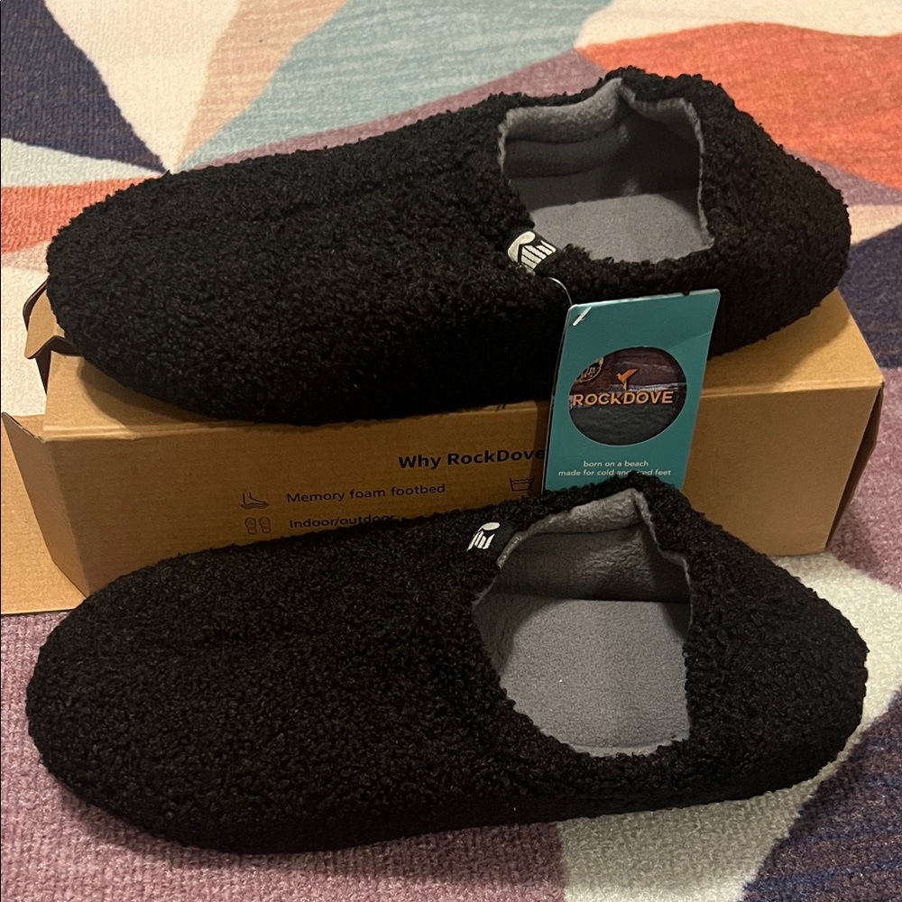 RockDove Women's Black Slippers